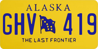 AK license plate GHV419