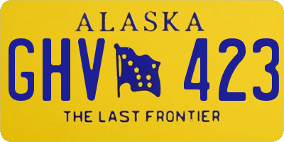 AK license plate GHV423
