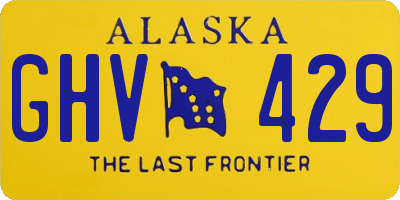 AK license plate GHV429