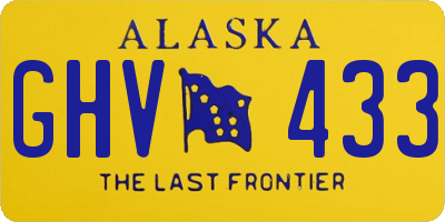 AK license plate GHV433