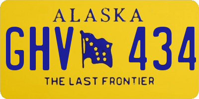 AK license plate GHV434