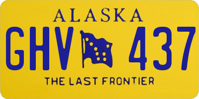 AK license plate GHV437
