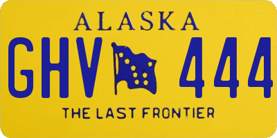 AK license plate GHV444