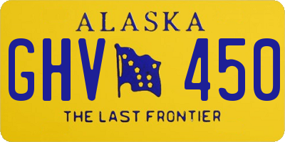 AK license plate GHV450