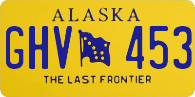 AK license plate GHV453