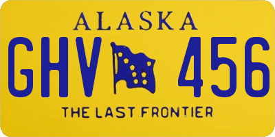 AK license plate GHV456