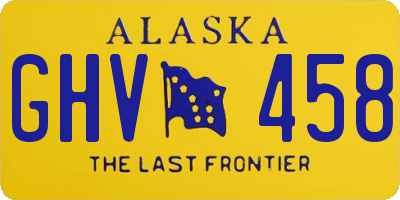 AK license plate GHV458