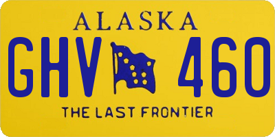AK license plate GHV460