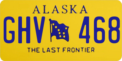 AK license plate GHV468