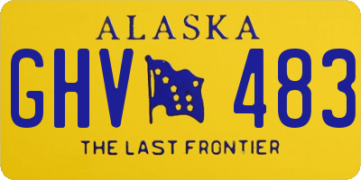 AK license plate GHV483