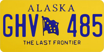 AK license plate GHV485