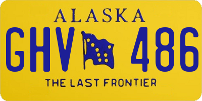 AK license plate GHV486