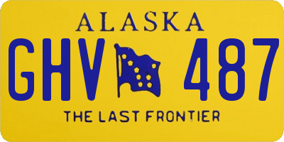 AK license plate GHV487
