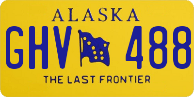 AK license plate GHV488