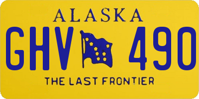 AK license plate GHV490