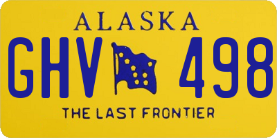 AK license plate GHV498