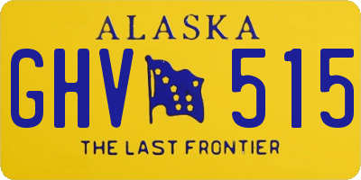 AK license plate GHV515