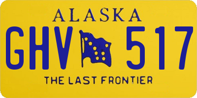AK license plate GHV517
