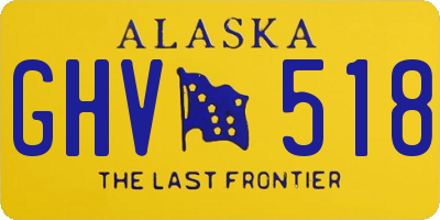 AK license plate GHV518