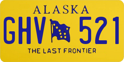 AK license plate GHV521