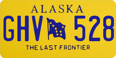 AK license plate GHV528