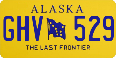 AK license plate GHV529