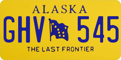 AK license plate GHV545