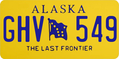 AK license plate GHV549