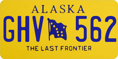 AK license plate GHV562