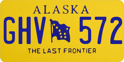 AK license plate GHV572