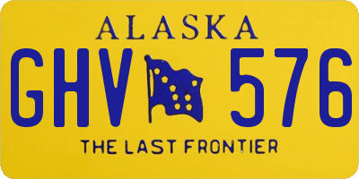 AK license plate GHV576
