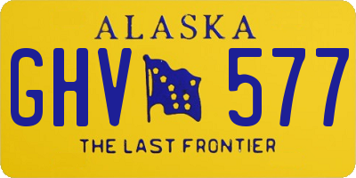 AK license plate GHV577