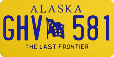 AK license plate GHV581