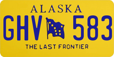 AK license plate GHV583