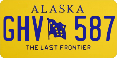 AK license plate GHV587