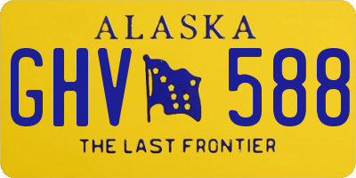 AK license plate GHV588