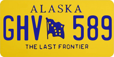 AK license plate GHV589