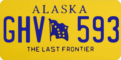 AK license plate GHV593