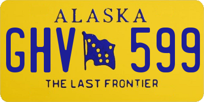 AK license plate GHV599