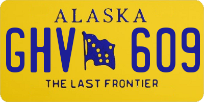 AK license plate GHV609