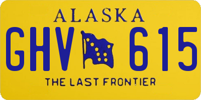 AK license plate GHV615