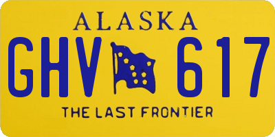 AK license plate GHV617