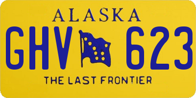 AK license plate GHV623