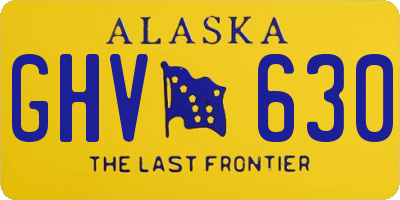 AK license plate GHV630