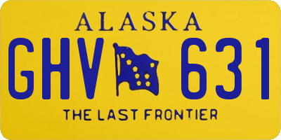AK license plate GHV631