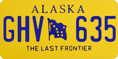 AK license plate GHV635