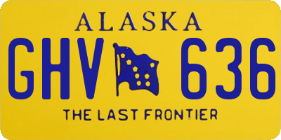 AK license plate GHV636