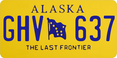 AK license plate GHV637