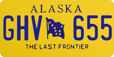 AK license plate GHV655