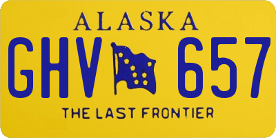 AK license plate GHV657